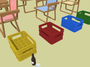 Paquete de playa de baja poli Modelo 3D