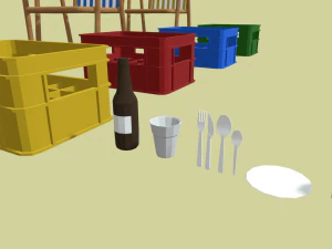 Paquete de playa de baja poli Modelo 3D