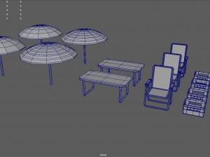 Low Poly Beach Pack 3D-Modell
