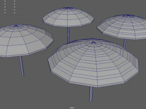 Paquete de playa de baja poli Modelo 3D