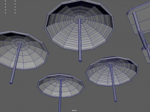 Paquete de playa de baja poli Modelo 3D