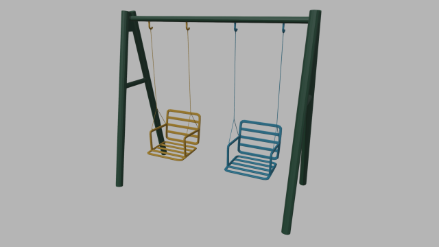 Low Poly Swing Modelo 3D .c4d .max .obj .3ds .fbx .stl .blend 