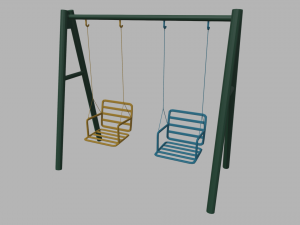 Low Poly Swing 3D मॉडल