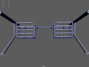 Low Poly Swing 3D Model