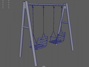Low Poly Swing Modelo 3D