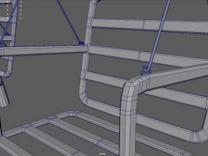 Low Poly Swing 3D Model