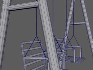 Low Poly Swing 3D Model