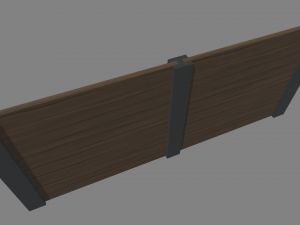 Low Poly Wooden Fence Modelo 3D