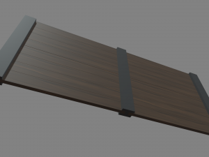 Low Poly Wooden Fence Modelo 3D