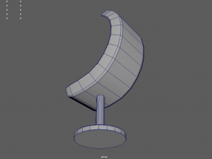 Low Poly Scifi Table Chairs 01 3D-Modell