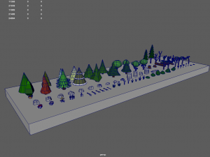 Lowpoly Trees Flower Rocks Assets Pack 3D Model