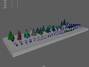 Lowpoly Trees Flower Rocks Assets Pack 3D Model