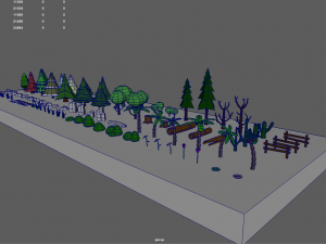 Lowpoly Trees Flower Rocks Assets Pack 3D Model