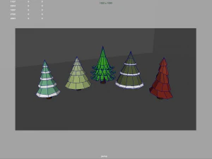 Lowpoly Trees Flower Rocks Assets Pack 3D Model