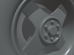Low Poly Wheel 01 3D Model