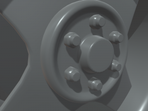 Low Poly Wheel 01 3D Model