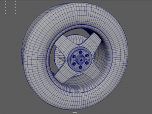 Low Poly Wheel 01 3D Model
