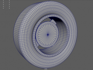Low Poly Wheel 01 3D Model