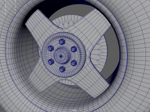 Low Poly Wheel 01 3D Model