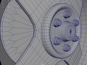 Low Poly Wheel 01 3D Model