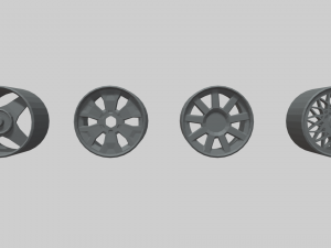 Low Poly Wheel Pack 01 3D 모델