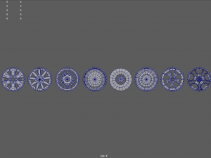 Low Poly Wheel Pack 01 3D 모델