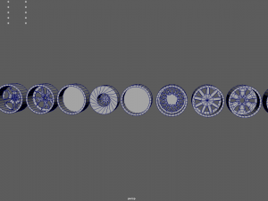 Low Poly Wheel Pack 01 3D 모델