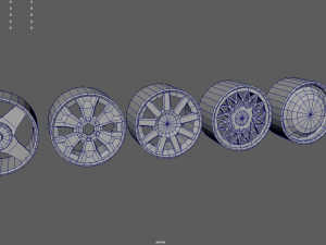 Low Poly Wheel Pack 01 3D 모델