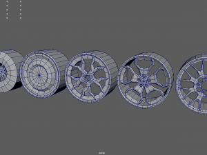 Low Poly Wheel Pack 01 3D 모델