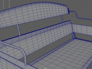 Low Poly White Wood Bench 3D 模型