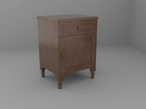 Vecchio armadio per grammofono vintage Modello 3D