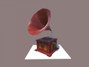 Old Vintage Gramophone Model 3D