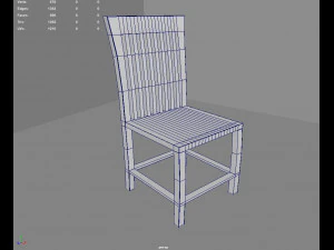 Old Vintage Bar Chairs 3D Model