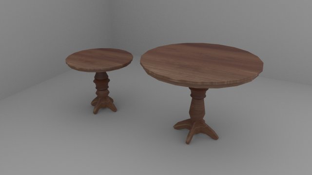 Old Vintage Bar Table Model 3D .c4d .max .obj .3ds .fbx .stl .blend 