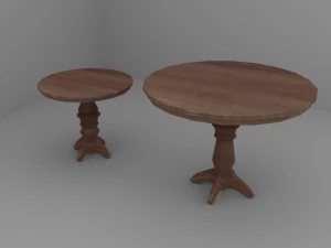 Eski Vintage Bar Masası 3D Model