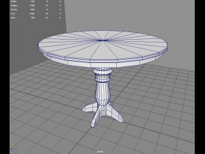 Old Vintage Bar Table Model 3D