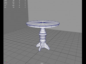 Old Vintage Bar Table Model 3D