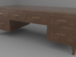 Old Vintage Desk 3D Model