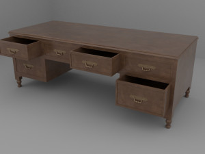 Old Vintage Desk Model 3D