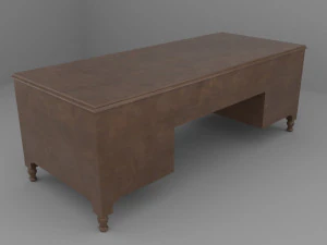 Old Vintage Desk 3D Model
