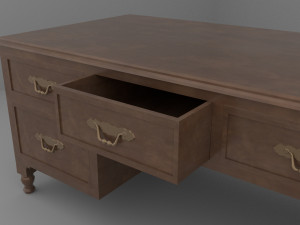 Old Vintage Desk Model 3D