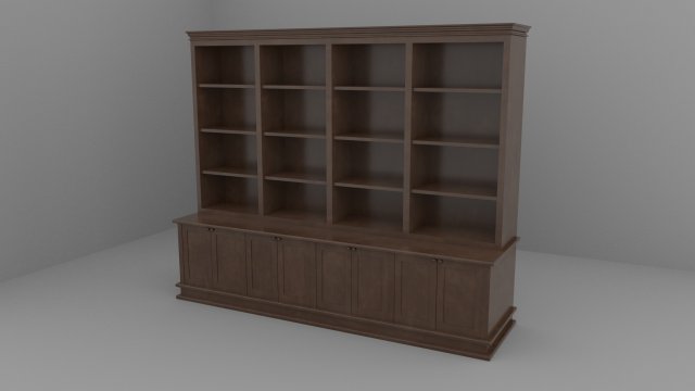 Old Vintage Shelving 3D Model .c4d .max .obj .3ds .fbx .stl .blend 