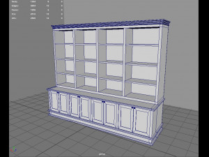 Old Vintage Shelving 3D Model