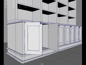 Old Vintage Shelving 3D Model