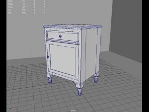 Old Vintage Furniture Pack 01 3D Model