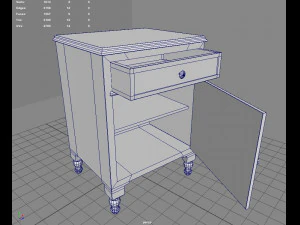 Old Vintage Furniture Pack 01 3D Model