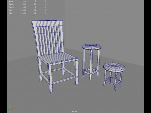 Old Vintage Furniture Pack 01 Modello 3D