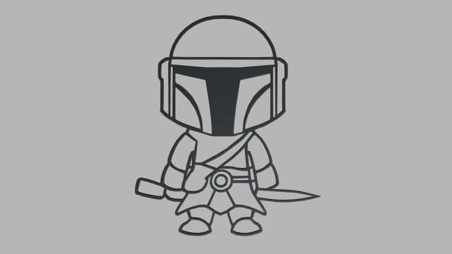 Mandalorian Wall Silhouette 01 Modèles 3D en vedette .c4d .max .obj .3ds .fbx .stl .blend 