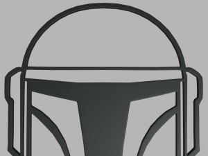 Mandalorian Wall Silhouette 01 Modèles 3D en vedette