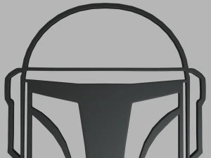Mandalorian Wall Silhouette 01 3D Print Model